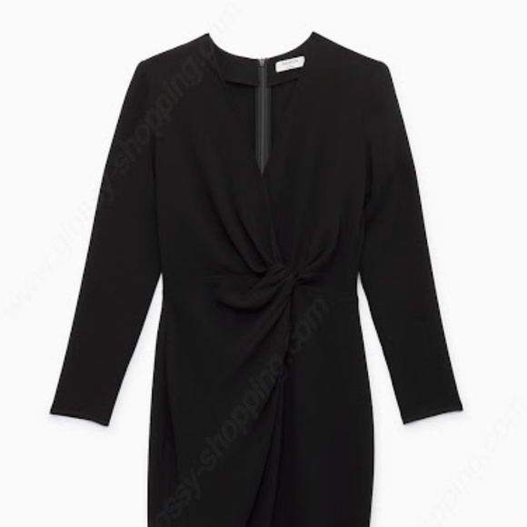 Aritzia Babaton Tadao Black Twist Front dress - Picture 3 of 6